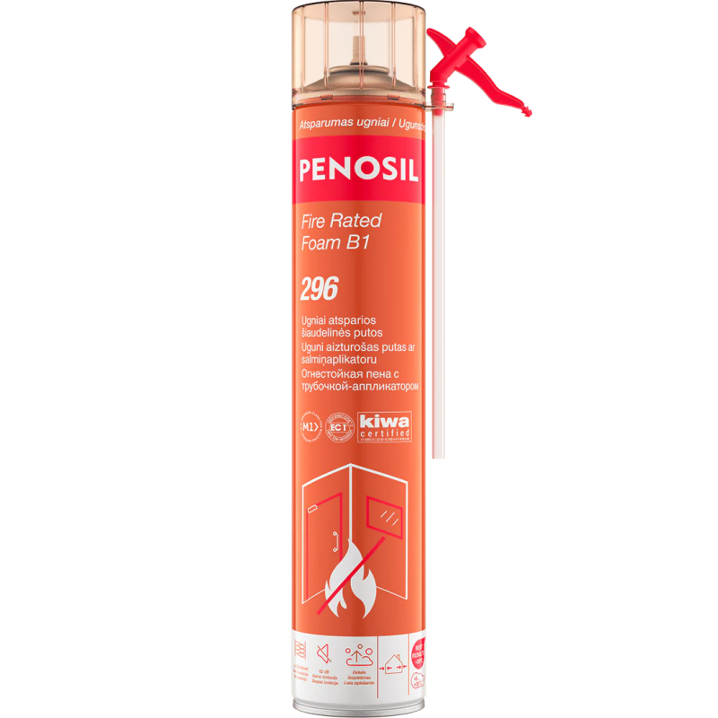 PENOSIL Fire Rated Foam B1 296 - ugniai atsparios šiaudelinės putos