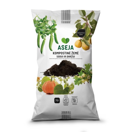 Kompostinė žemė sodui ir daržui ASĖJA 70L