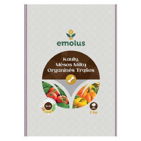 Kaulų miltų organinė trąša EMOLUS 2 kg