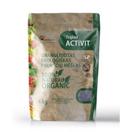 Organinės granuliuotos ekologiškos trąšos Activit EMOLUS 4 kg