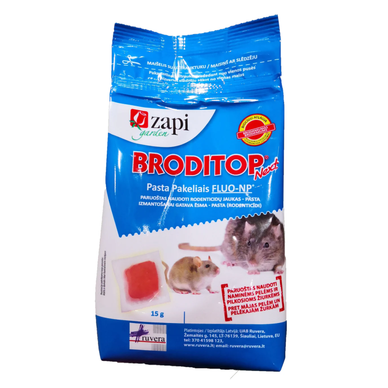 Graužikų nuodai BRODITOP Next pasta 10x15g