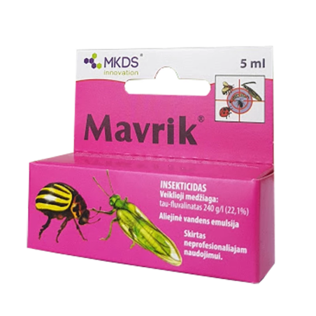 Insekticidas nuo kenkėjų daržovėms ir gėlėms Mavrik 5ml
