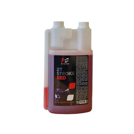 Tepalas dvitakčiams varikliams 2T TC-W3 raudonas su dozatoriumi Pit Stop 1L