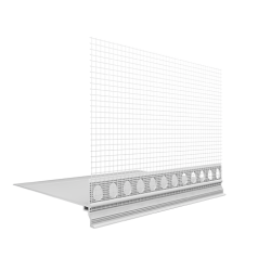 PVC jungiamasis cokolinis profilis su tinkleliu 12cm (PRAKTIKA)