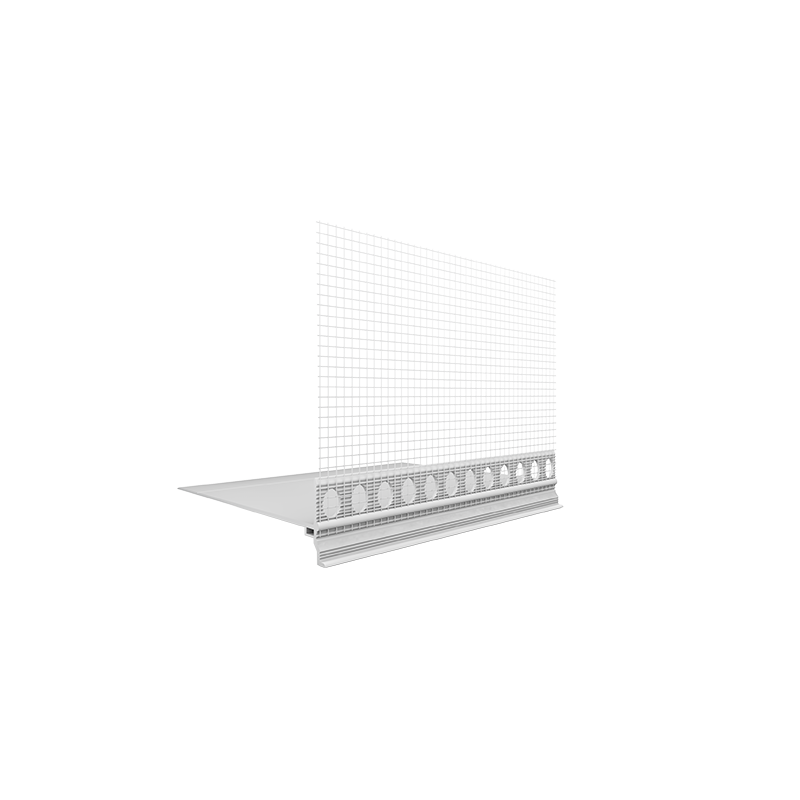 PVC jungiamasis cokolinis profilis su tinkleliu 12cm (PRAKTIKA)