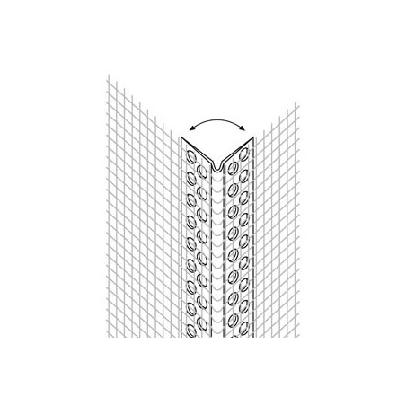 PVC lankstus kampinis profilis su tinkleliu  PROFIL EJOT