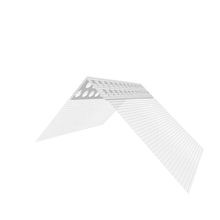 PVC kampinis profilis su tinkleliu 10x23cm