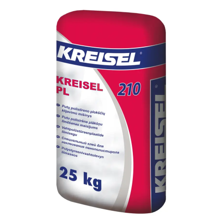 Putų polistireno plokščių klijai KREISEL PL 210