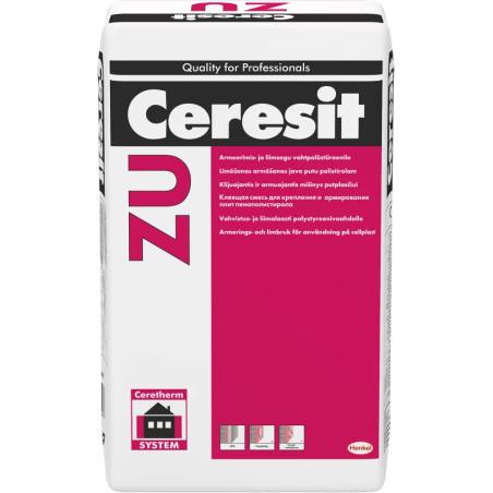 Klijavimo ir armavimo mišinys putplasčiui CERESIT ZU 25kg