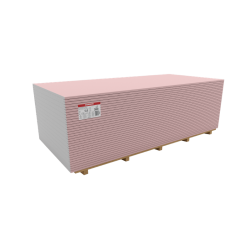 Ugniai atsparios plokštės GKF 12,5 mm (Raudona)